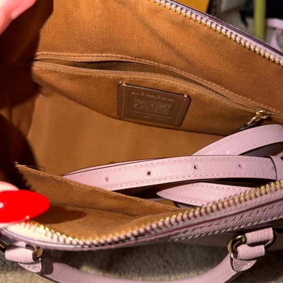 🌸 Coach Rowan Satchel Powder Pink Leather Crossbody Bag Gold Hardware - Picture 12 of 13